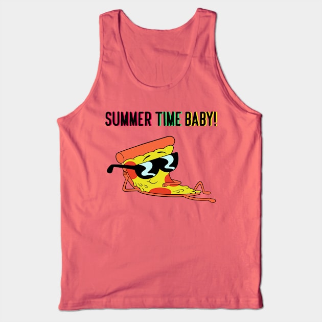 Cool Pizza Summer Tank Top by YaiVargas